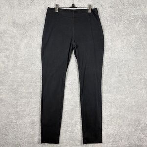 James Perse Raw Hem Skinny Side Zip Twill Trouser Size L Gray Stretch Cotton